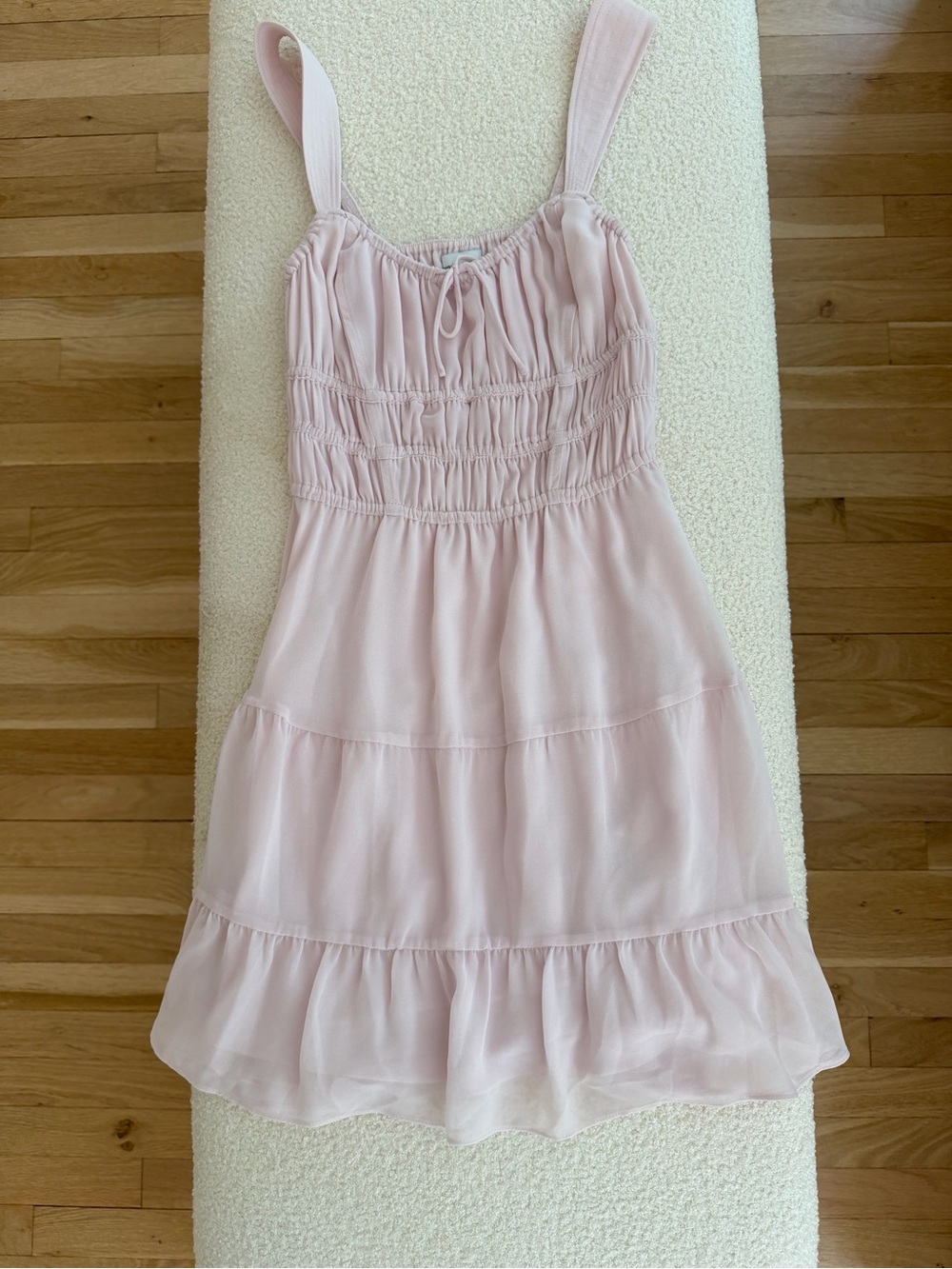 Sunday Best Light Pink Smocked Tiered Sundress